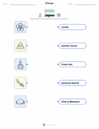 Japan printable worksheet preview