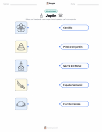 Vista previa de la hoja de trabajo imprimible de Japón