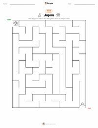 Japan printable worksheet preview