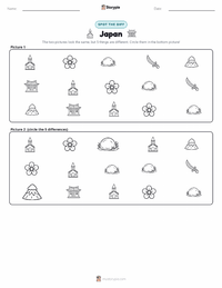 Japan printable worksheet preview