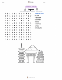 Aperçu de la feuille de travail imprimable Japon