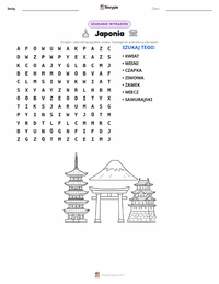 Podgląd drukowalnego arkusza ćwiczeń Japonia