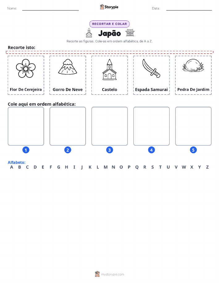 Recortar & Colar Alfabeto