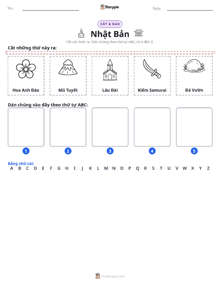 Cắt & Dán Chữ Cái