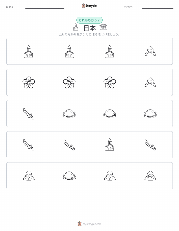 異なるものを見つけよう
