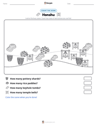 Honshu printable worksheet preview
