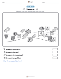Honshu afdrukbare werkblad voorbeeld