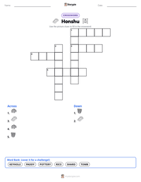 Honshu printable worksheet preview