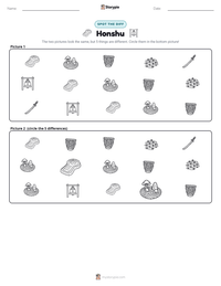 Honshu printable worksheet preview