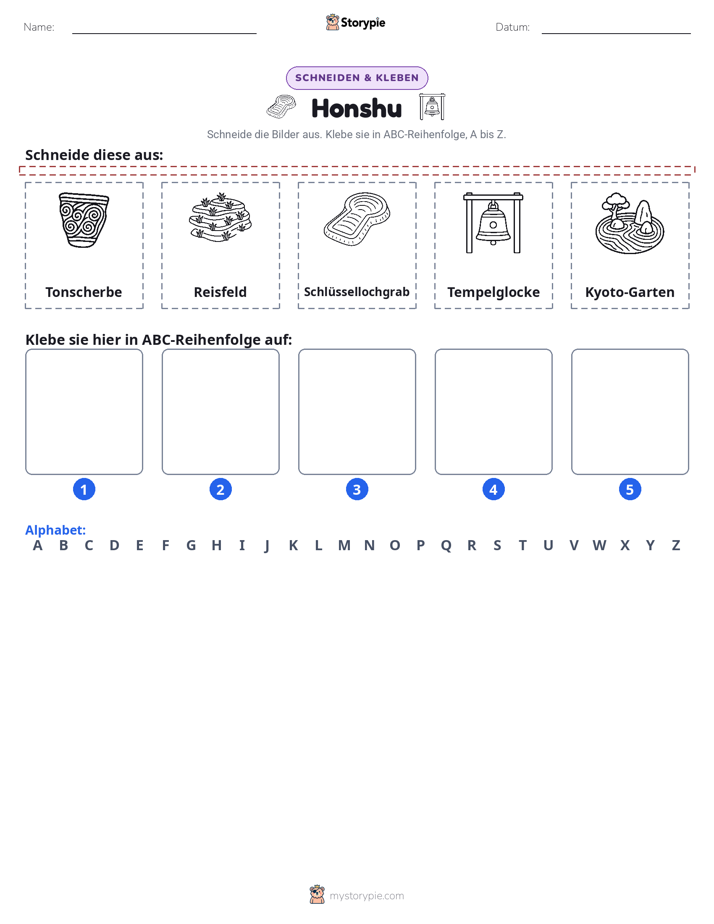 Schneiden & Einfügen Alphabet