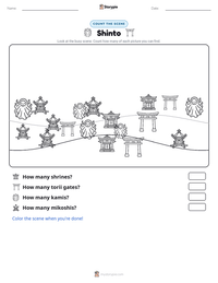 Shinto printable worksheet preview