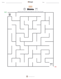 Shinto printable worksheet preview