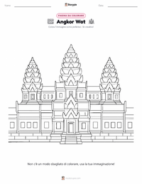 Anteprima della scheda stampabile di Angkor Wat