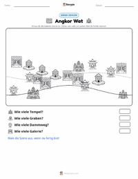 Angkor Wat druckbare Arbeitsblatt Vorschau