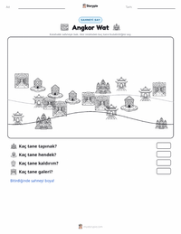Angkor Wat yazdırılabilir çalışma sayfası önizlemesi
