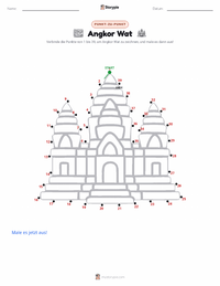 Angkor Wat druckbare Arbeitsblatt Vorschau