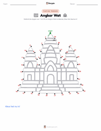 Angkor Wat afdrukbare werkblad voorbeeld