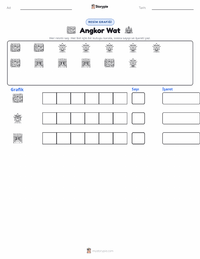 Angkor Wat yazdırılabilir çalışma sayfası önizlemesi