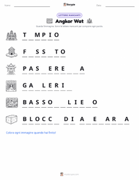 Anteprima della scheda stampabile di Angkor Wat