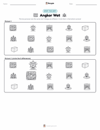 Angkor Wat printable worksheet preview
