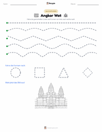 Angkor Wat druckbare Arbeitsblatt Vorschau