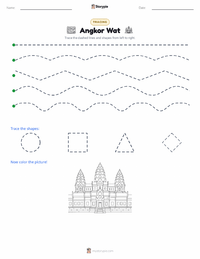 Angkor Wat printable worksheet preview
