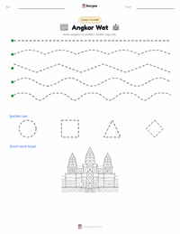 Angkor Wat yazdırılabilir çalışma sayfası önizlemesi