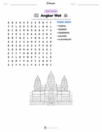 Angkor Wat druckbare Arbeitsblatt Vorschau