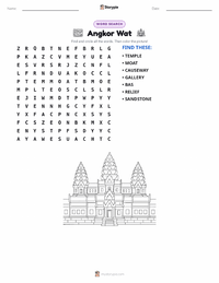 Angkor Wat printable worksheet preview