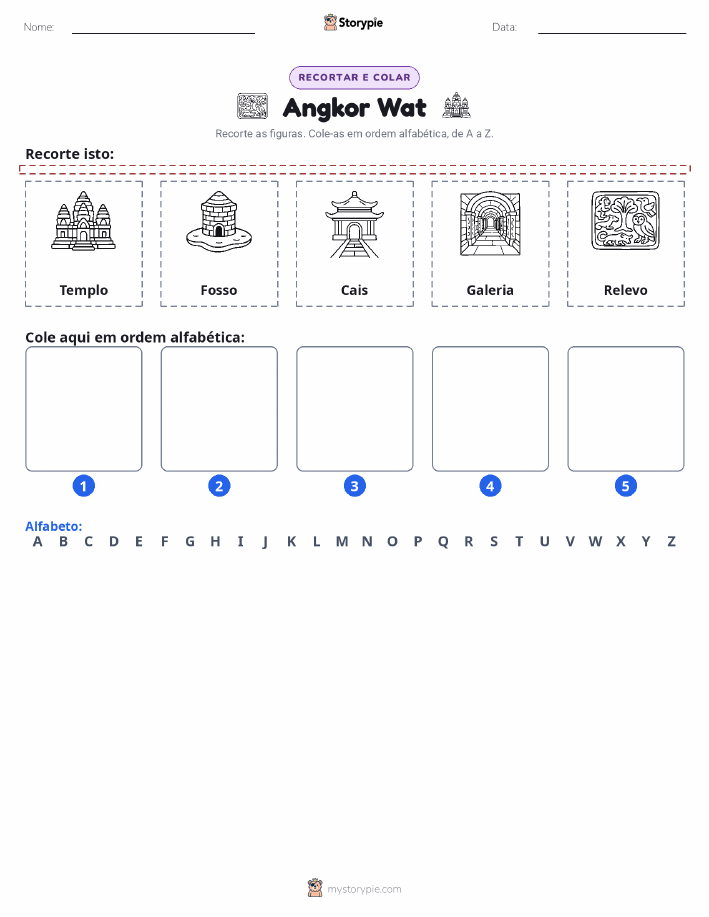 Recortar & Colar Alfabeto
