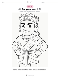 Suryavarman II druckbare Arbeitsblatt Vorschau