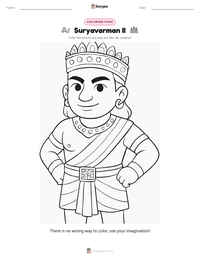 Suryavarman II printable worksheet preview