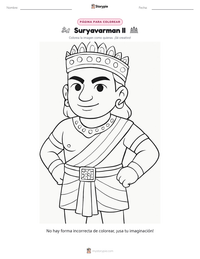 Vista previa de la hoja de trabajo imprimible de Suryavarman II
