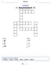 Suryavarman II printable worksheet preview