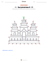 Aperçu de la feuille de travail imprimable Suryavarman II