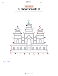 Prévia da folha de atividades imprimível Suryavarman II