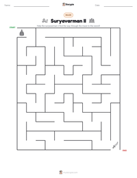 Suryavarman II printable worksheet preview