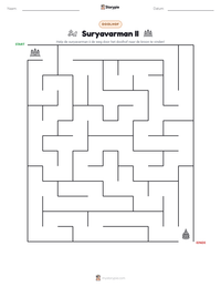 Suryavarman II afdrukbare werkblad voorbeeld