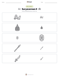 Suryavarman II printable worksheet preview