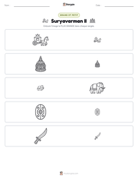 Aperçu de la feuille de travail imprimable Suryavarman II