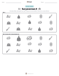 Suryavarman II druckbare Arbeitsblatt Vorschau