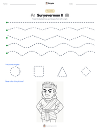 Suryavarman II printable worksheet preview