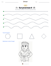 Aperçu de la feuille de travail imprimable Suryavarman II