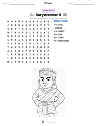 Suryavarman II druckbare Arbeitsblatt Vorschau