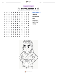 Aperçu de la feuille de travail imprimable Suryavarman II