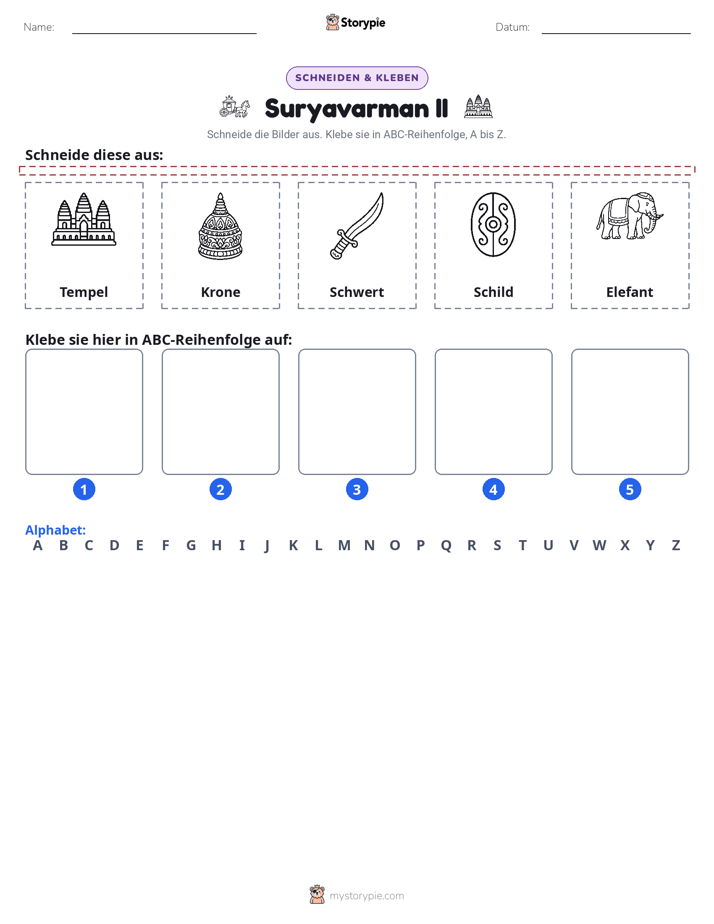 Schneiden & Einfügen Alphabet