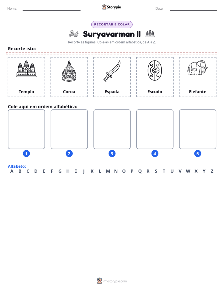 Recortar & Colar Alfabeto