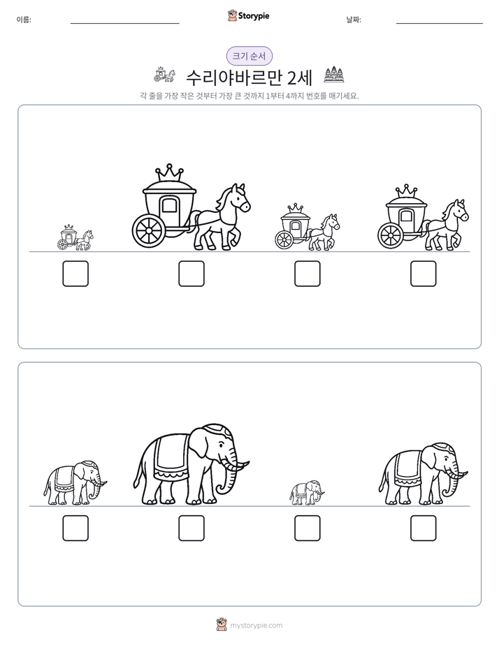 크기 순서