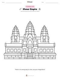 Khmer Empire printable worksheet preview