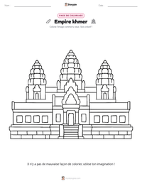 Aperçu de la feuille de travail imprimable Empire khmer